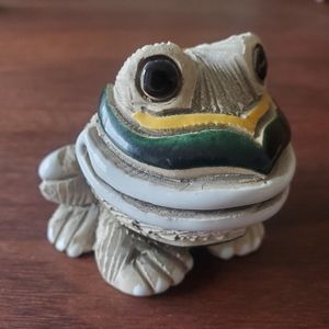 Vintage Artesania Rinconada Frog Toad Figurine Uruguay Art Pottery- Handcrafted